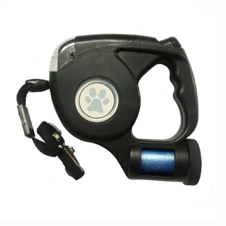 Hundesnor med lys og hundeposeholder - Sort